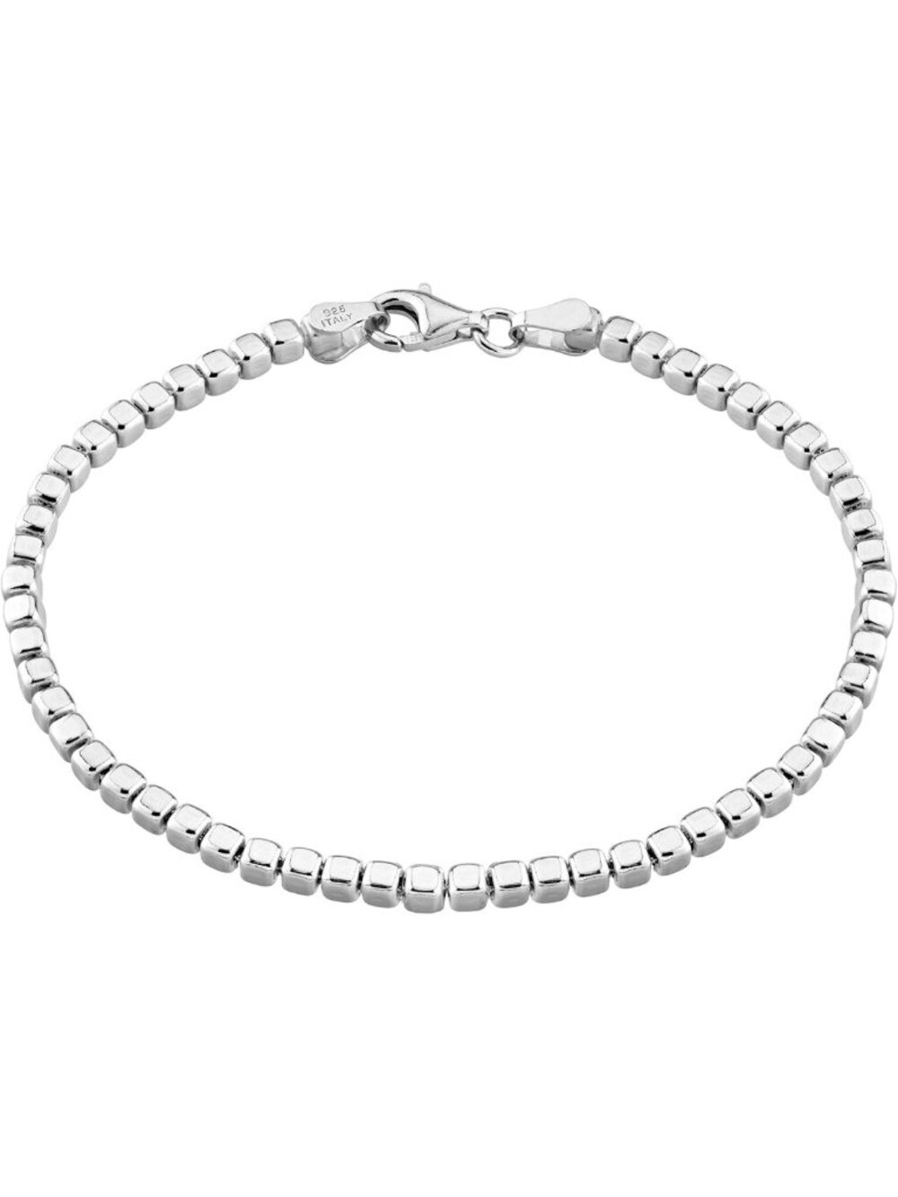 Sterling Silver 925 Organic Bead Bracelet for Women & Men - Elegant Gift Idea